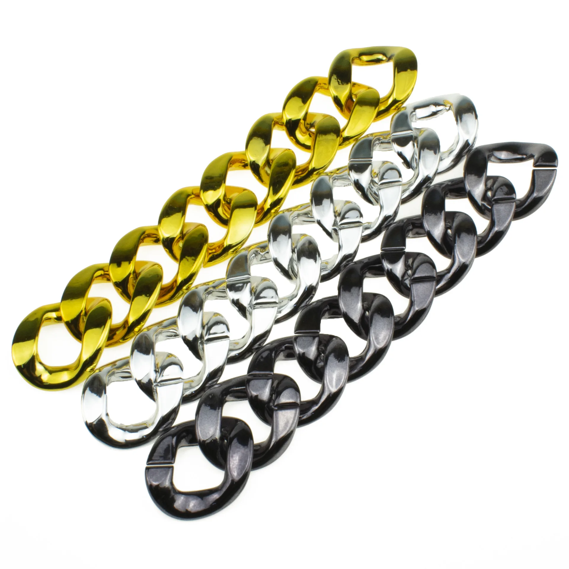 REWIN Trendy Square Shape ABS Plastic Cuban Chain for Shoes Acrylic Chain Link Pieces DIY, Black, silver, gold
REWIN Trendy Square Shape ABS Plastic Cuban Chain for Shoes Acrylic Chain Link Pieces DIY, Black, silver, gold