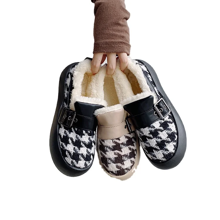 Fall Winter Boots 2021 Houndstooth Boots Women Shoes Thick Soled Bottom Plus Velvet Warm Cotton Snow Boots For Ladies
Fall Winter Boots 2021 Houndstooth Boots Women Shoes Thick Soled Bottom Plus Velvet Warm Cotton Snow Boots For Ladies
