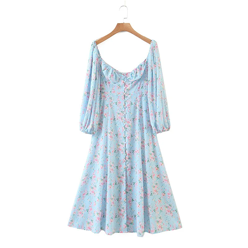 QZ9382 New Stylish 2020 Autumn Blue Floral Print Front Slit Midi Dress Women Casual Dresses Clothing Wholesale
QZ9382 New Stylish 2020 Autumn Blue Floral Print Front Slit Midi Dress Women Casual Dresses Clothing Wholesale