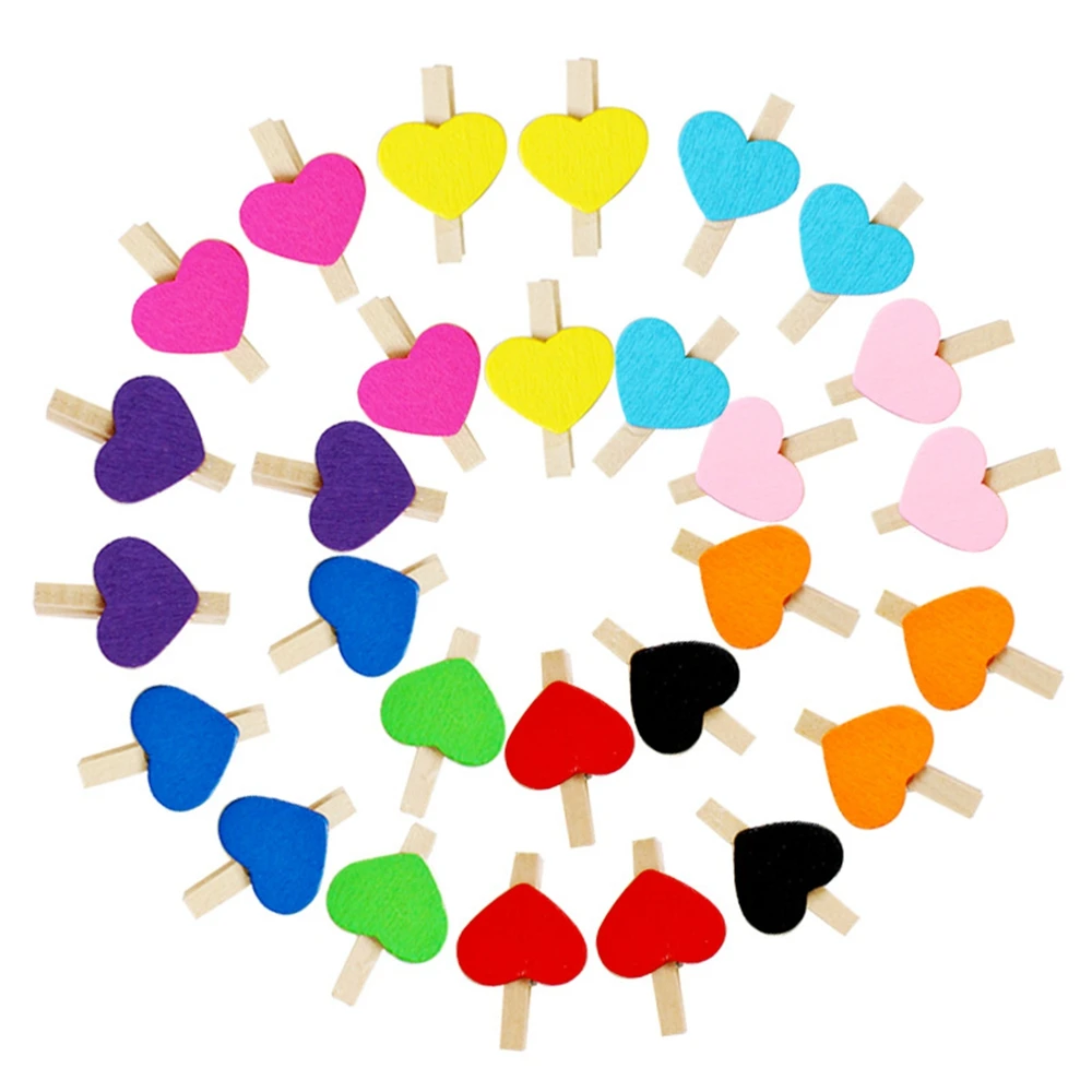 50PCS/Lot Mini Romantic Loving Heart Shape Wood Clips Handicrafts Photos Papers Clothes Pegs Home Bachelorette Party Decorations
50PCS/Lot Mini Romantic Loving Heart Shape Wood Clips Handicrafts Photos Papers Clothes Pegs Home Bachelorette Party Decorations