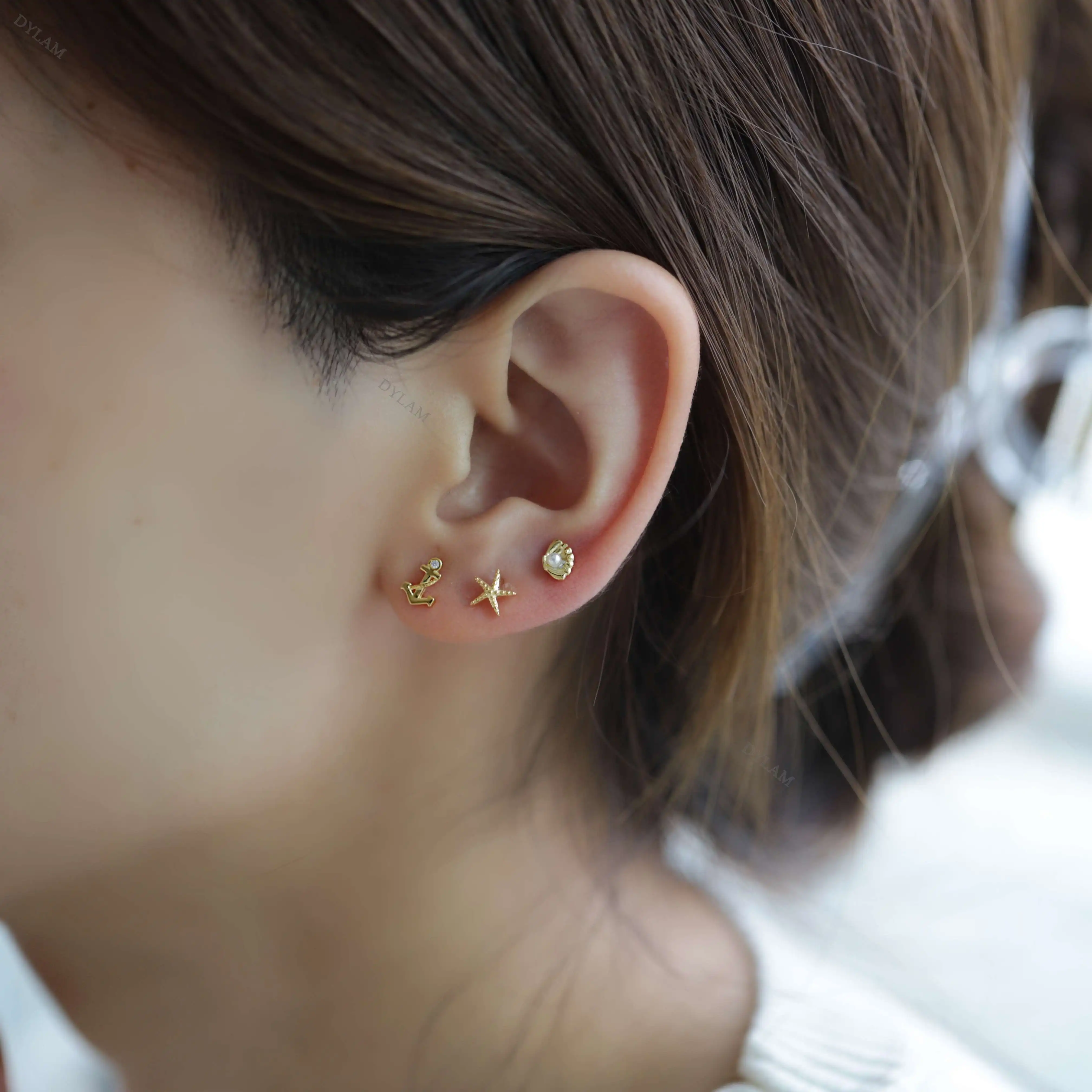 Dylam New Arrival Cz Silver 18K Gold Plated Earrings Sets S925 Sterling Silver Small Simple Ocean Series Shell Starfish For Girl
Dylam New Arrival Cz Silver 18K Gold Plated Earrings Sets S925 Sterling Silver Small Simple Ocean Series Shell Starfish For Girl