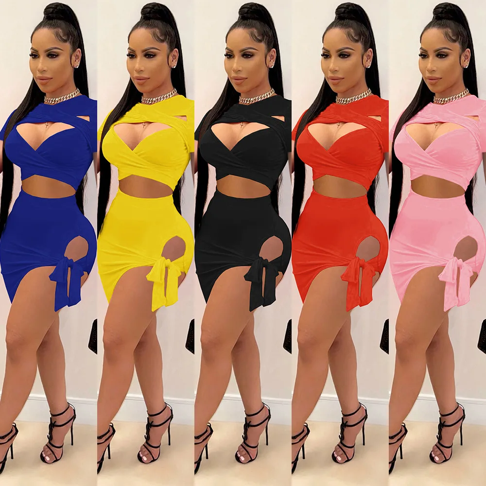 HR8167 New arrivals hollow out bodycon dress women 2021 lace up top and skirt set womens short sleeve sexy plus size dress
HR8167 New arrivals hollow out bodycon dress women 2021 lace up top and skirt set womens short sleeve sexy plus size dress