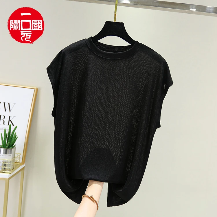 Summer cool and breathable all-match ice silk cotton ladies T-shirt loose bottoming shirt
Summer cool and breathable all-match ice silk cotton ladies T-shirt loose bottoming shirt