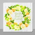 Kitchen Picture Wall Decor Colorful Fruits Fiber Illuminated Picture Lemon Canvas Prints
