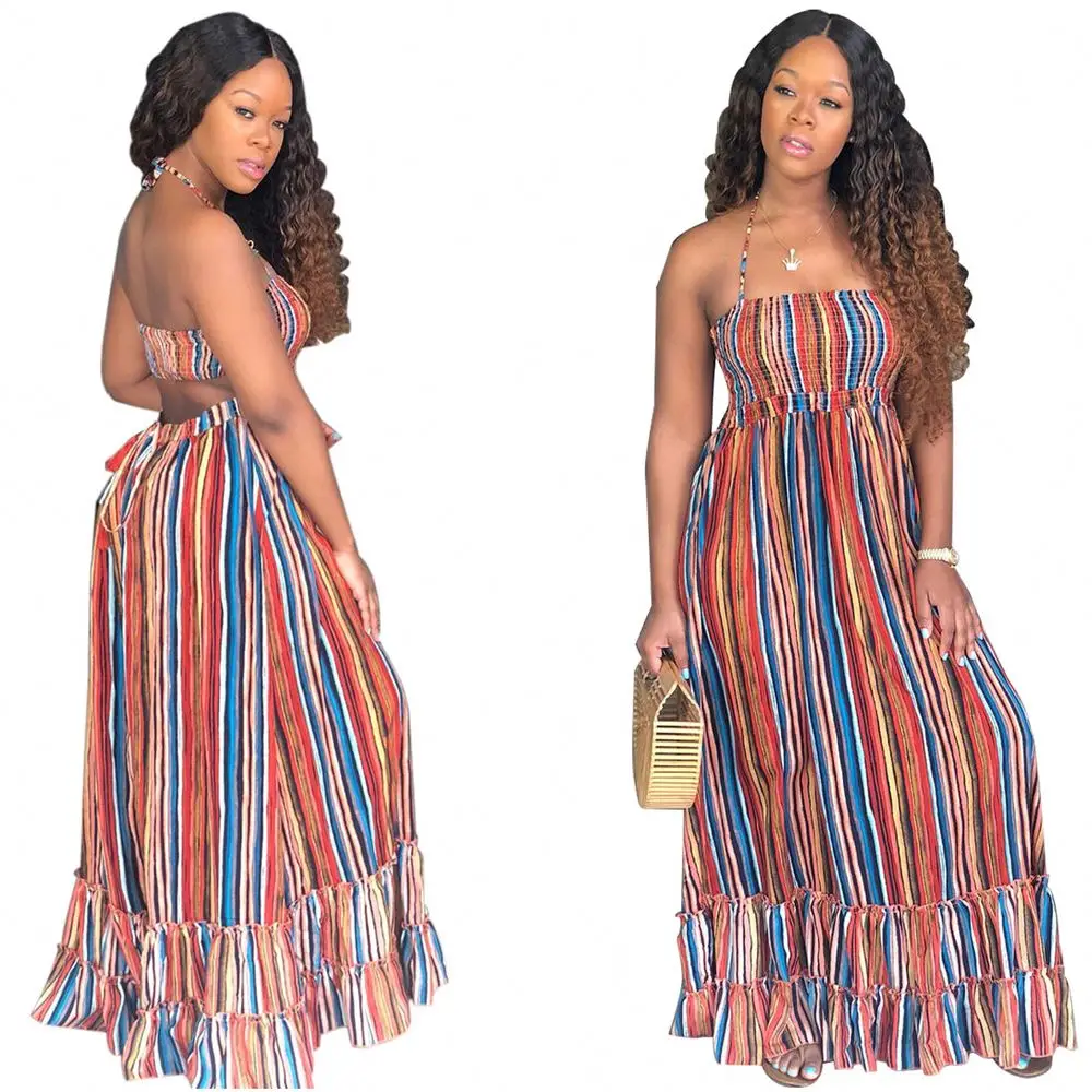 2021 New trendy fashion clothes women boho dress ladies maxi dresses, As picture showed
2021 New trendy fashion clothes women boho dress ladies maxi dresses, As picture showed