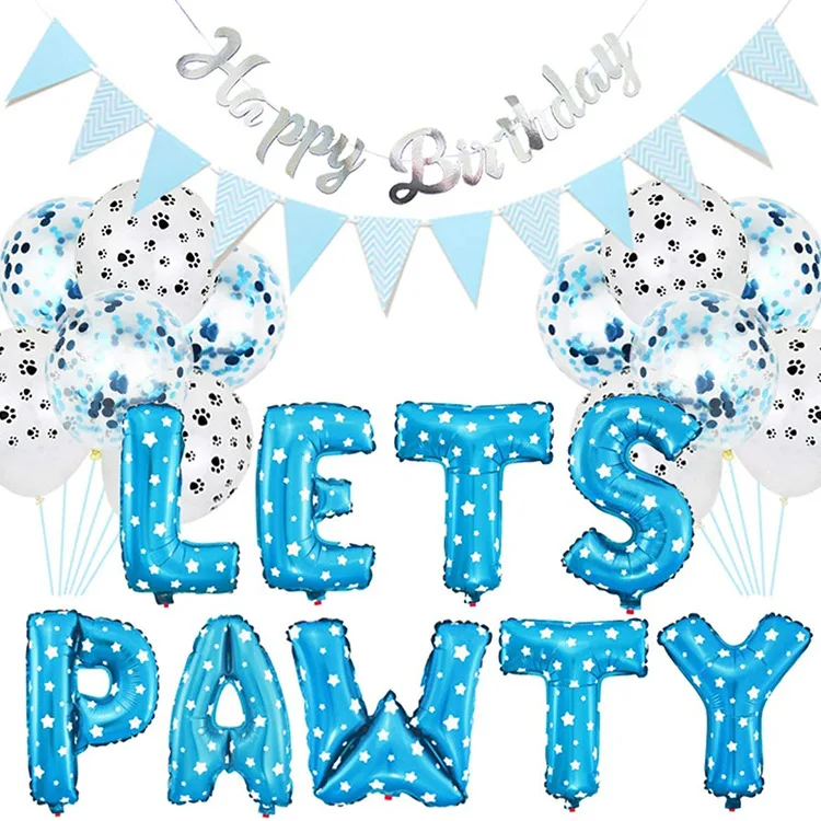 23pcs pet party supplies dog paw balloon 16 inches Pet Number balloon pet birthday banner set
23pcs pet party supplies dog paw balloon 16 inches Pet Number balloon pet birthday banner set