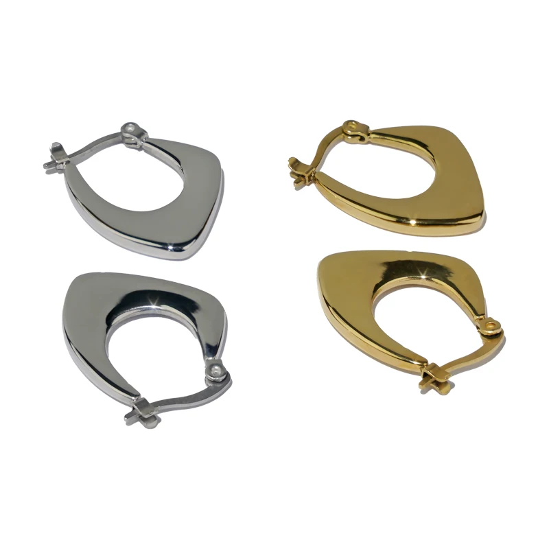 18K gold plated stainless steel Earrings Custom golden steel soft curve irregular Earrings women's jewelry
18K gold plated stainless steel Earrings Custom golden steel soft curve irregular Earrings women's jewelry