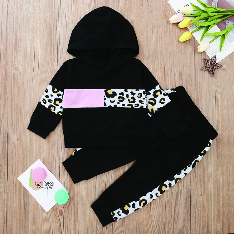 

Newborn Baby Girl Clothes Outfits Infant Hoodie Sweatshirt Pants Headband Toddler Girl Clothing Set Baby Hoodie Suits, Black, blue, pink, green, yellow, 16 colors