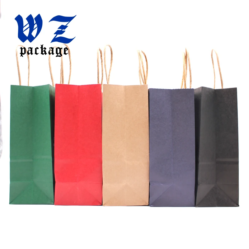 custom logo recycled food gift shopping brown craft kraft paper