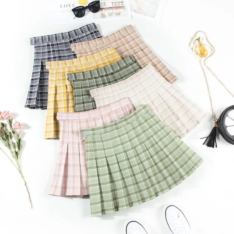 Summer Women Cute Tennis Short Skirts High Waist A line Girls Mini Pleated Plaid Women Skirt, 8colors
Summer Women Cute Tennis Short Skirts High Waist A line Girls Mini Pleated Plaid Women Skirt, 8colors