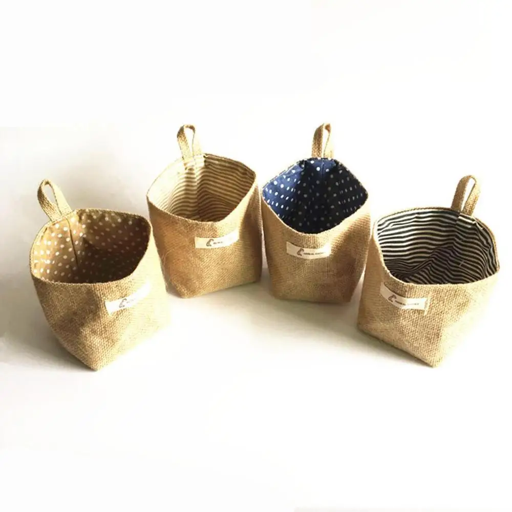 Small Sack Sundries Organizer Home Decor Hanging Pocket Storage Basket Cosmetic Organizer Cotton Linen Storage Bag, As photo
Small Sack Sundries Organizer Home Decor Hanging Pocket Storage Basket Cosmetic Organizer Cotton Linen Storage Bag, As photo