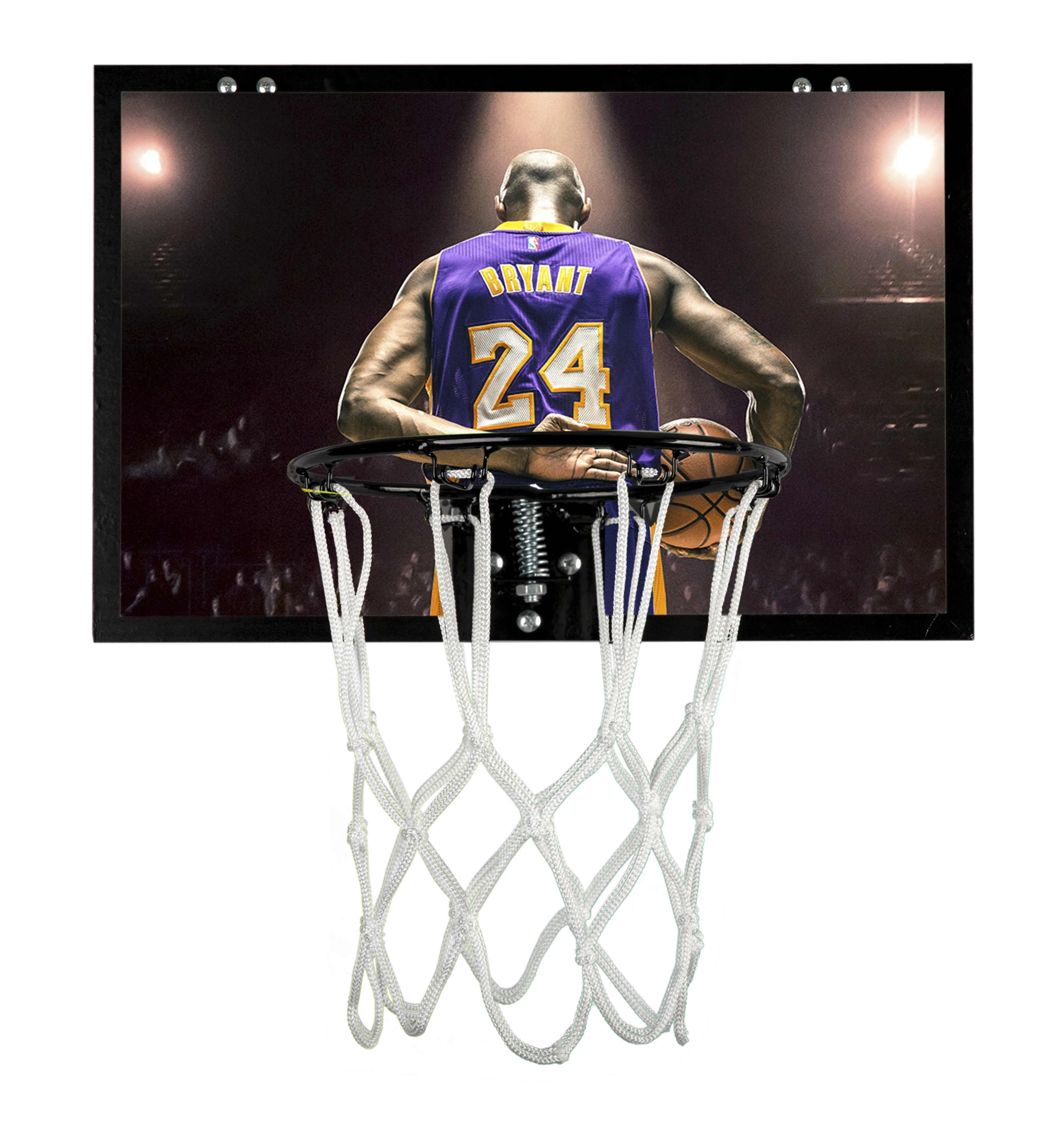 Custom indoor overall printing Kobe design mini basketball hoop set installed on the door, Customize color
Custom indoor overall printing Kobe design mini basketball hoop set installed on the door, Customize color