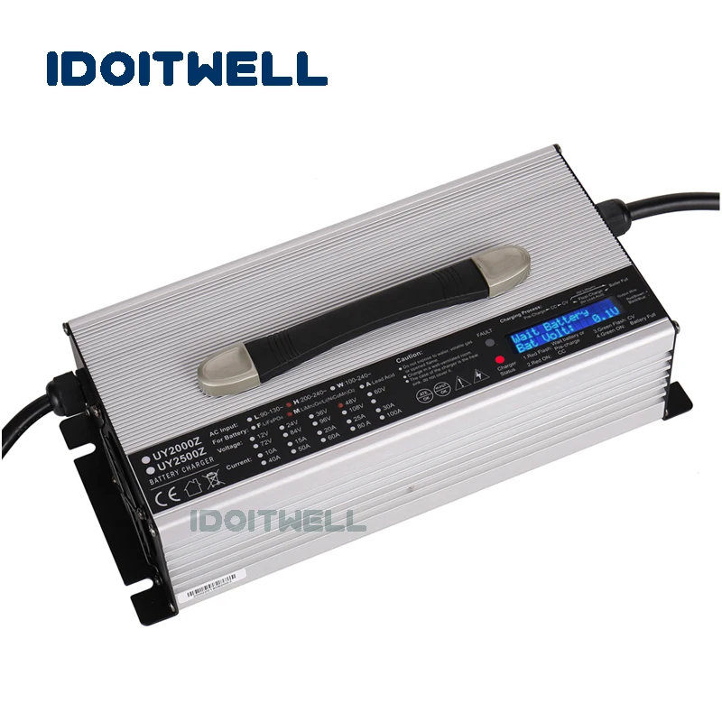 Customized 12V lead acid battery charger 14.7V 90A 80A 70A smart current adjustable charger for 12V lead acid battery with LCD
Customized 12V lead acid battery charger 14.7V 90A 80A 70A smart current adjustable charger for 12V lead acid battery with LCD