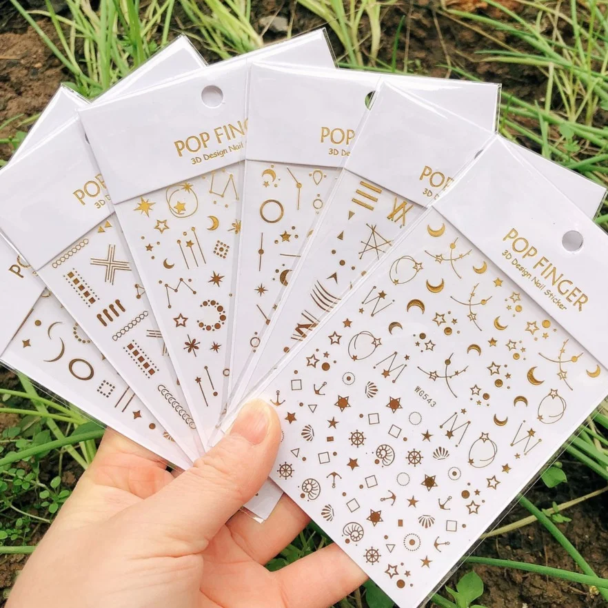 Paso Sico WG Series WG538-543 Gold Moon Star Sky Shiny Mixed Element Nail Art Sticker Decals for Other Nail Products
Paso Sico WG Series WG538-543 Gold Moon Star Sky Shiny Mixed Element Nail Art Sticker Decals for Other Nail Products