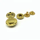 18MM Hanger plating color snap button for jeans ,golden button with mirror effect