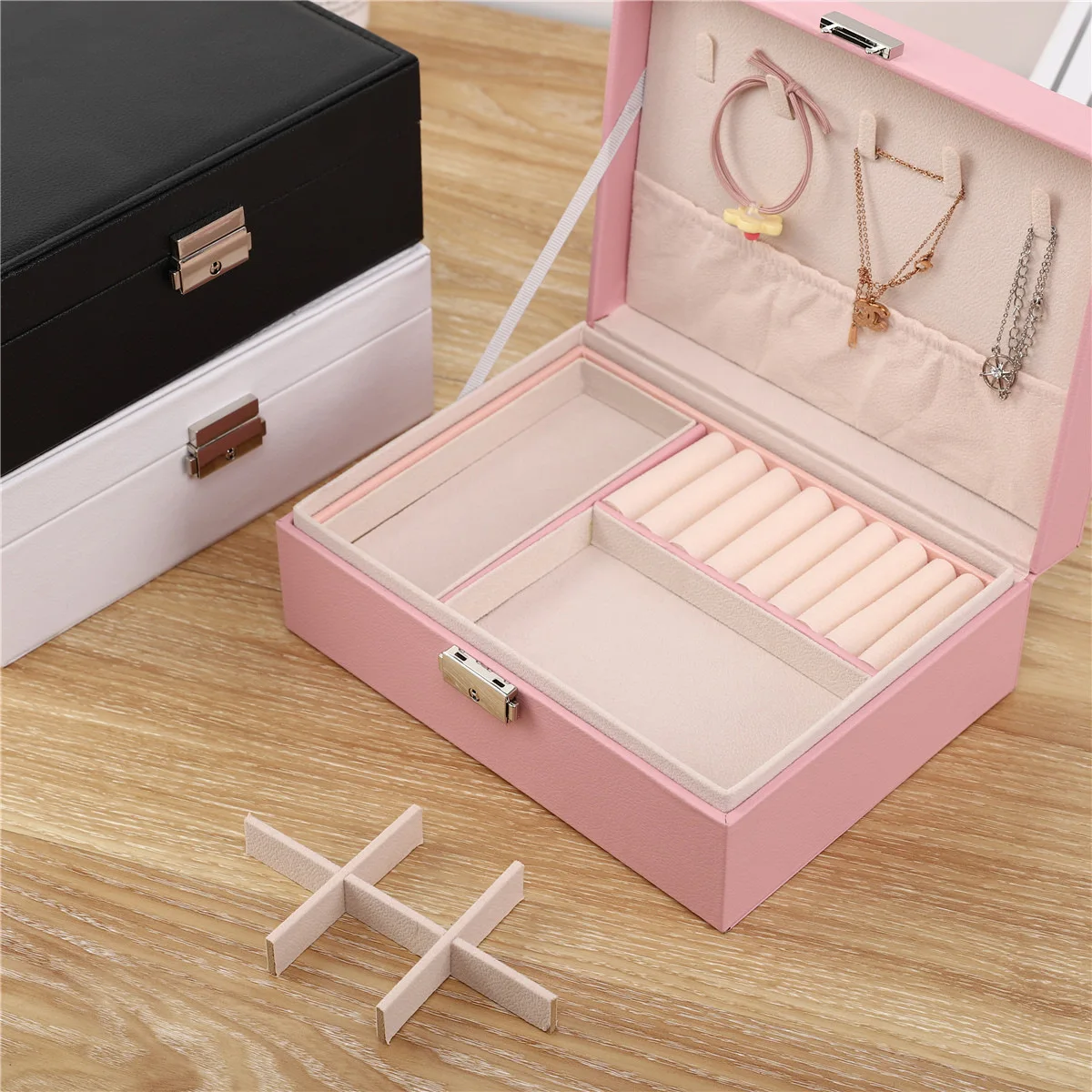 Jewelry Box Organizer Case Storage Holder Packaging Display Necklaces Earrings Bracelet Ring Travel Accessories Supplies
Jewelry Box Organizer Case Storage Holder Packaging Display Necklaces Earrings Bracelet Ring Travel Accessories Supplies