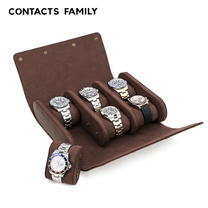 High Quality Handcrafted Crazy Horse Travel Watch Roll Slide 6 Slot Vintage Real Leather Watch Box Display Case Organizer, Coffee
High Quality Handcrafted Crazy Horse Travel Watch Roll Slide 6 Slot Vintage Real Leather Watch Box Display Case Organizer, Coffee