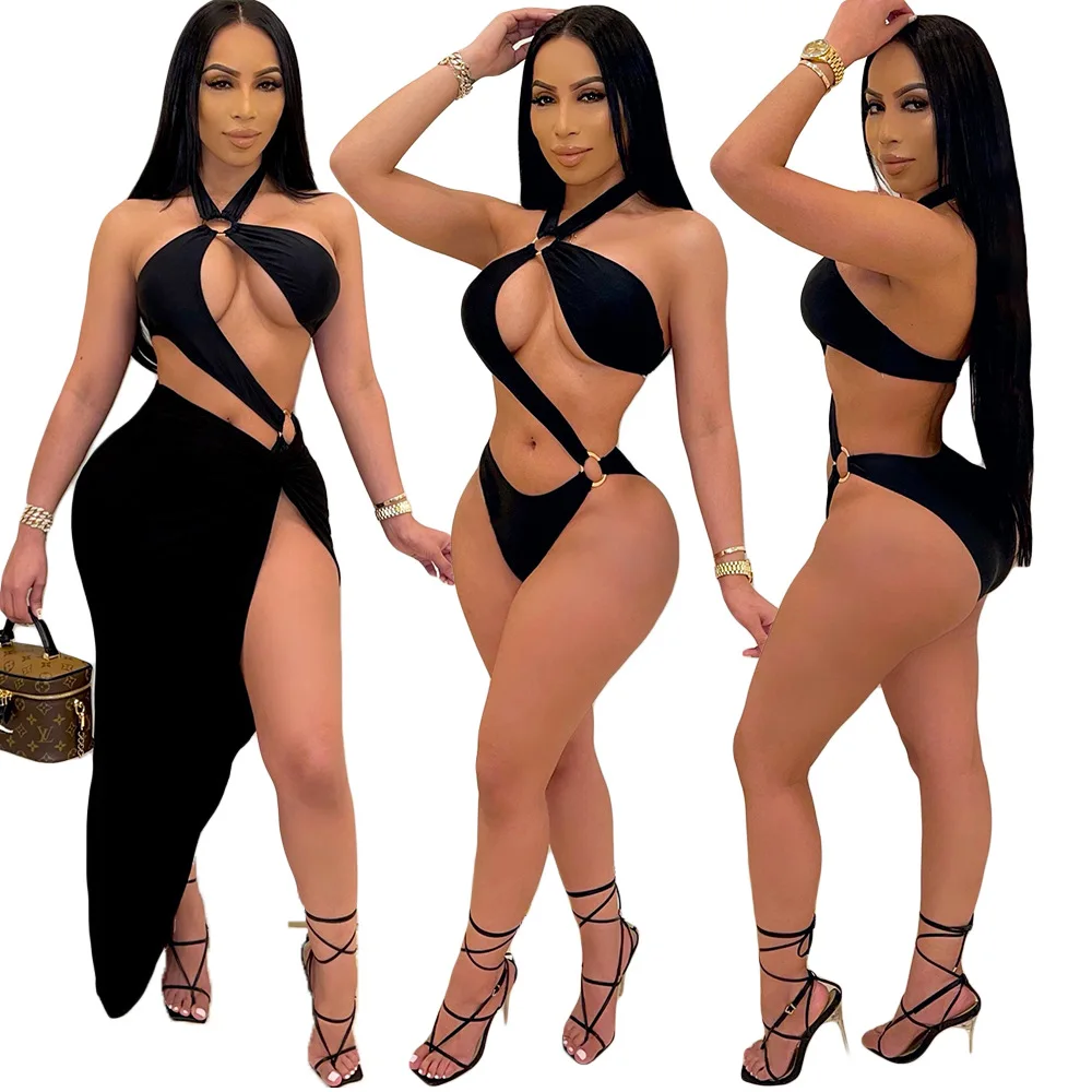 Summer 2021 Women Clothing Designer Bathing Suits Sexy Swimsuit Solid Color Nightclub 2 Piece Set Women Dresses, As picture
Summer 2021 Women Clothing Designer Bathing Suits Sexy Swimsuit Solid Color Nightclub 2 Piece Set Women Dresses, As picture