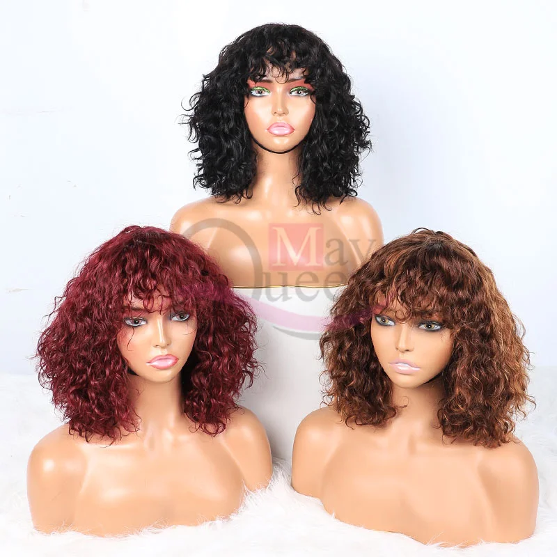 Mayqueen Double Drawn Wigs with bangs Natural Highlight 99J 12A Grade Brazilian Water Wave Wig Human Hair For Black Women
Mayqueen Double Drawn Wigs with bangs Natural Highlight 99J 12A Grade Brazilian Water Wave Wig Human Hair For Black Women