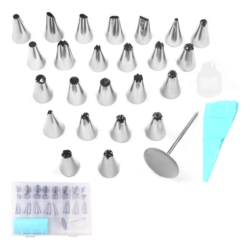 Hot Sale Cake Decoration Supplies Kit Icing Piping Nozzles Set 24 PCS Stainless Steel Piping Bag And Nozzles Set
Hot Sale Cake Decoration Supplies Kit Icing Piping Nozzles Set 24 PCS Stainless Steel Piping Bag And Nozzles Set