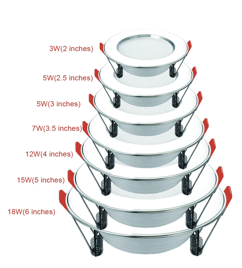 SMD5730 LED Downlight Dimmable 3W 5W 7W 12W 15W 18W LED Ceiling Downlight Light Cold Warm white Lamp LED Lamp Spot Light