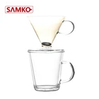 glass arabic coffee pot with dripper glass drinkware 350ml