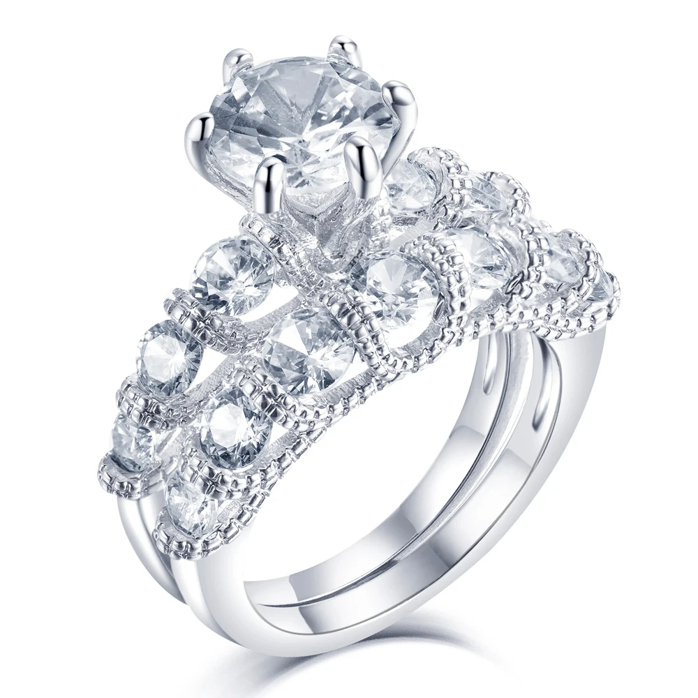 SunStar TL-438 Cubic Zirconia Ring Jewelry 925 Sterling Silver Ring Sets Engagement Ring for Women
SunStar TL-438 Cubic Zirconia Ring Jewelry 925 Sterling Silver Ring Sets Engagement Ring for Women