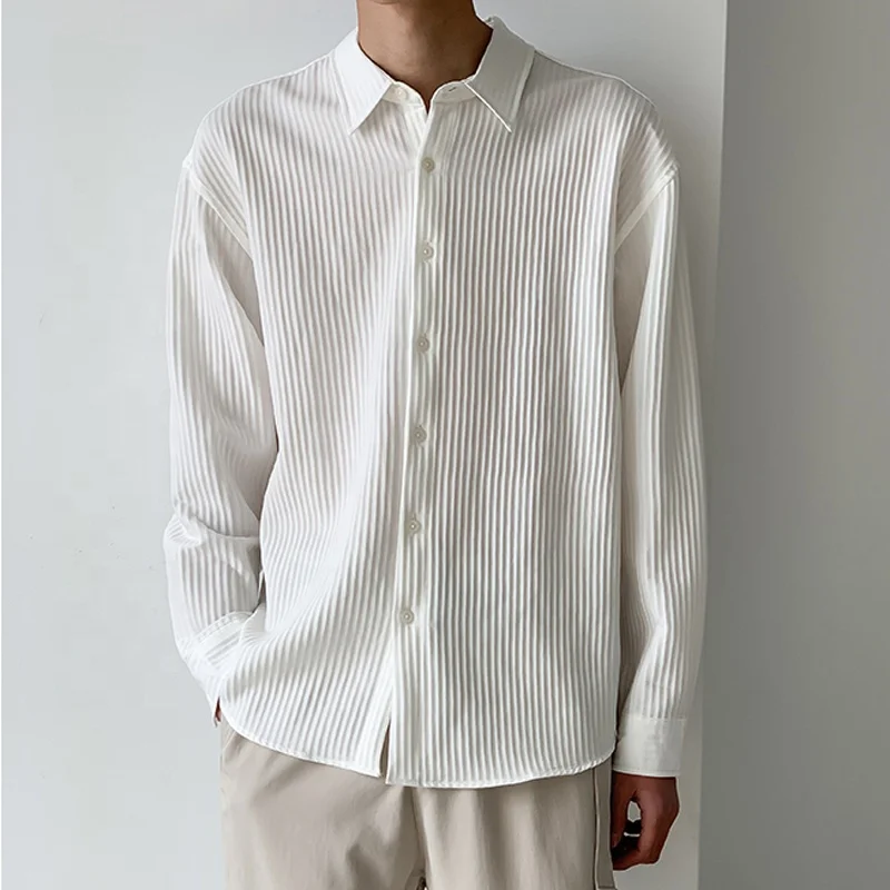 2021 spring and summer long-sleeved shirt for men loose casual men shirt for Korean fashion pleated shirts
2021 spring and summer long-sleeved shirt for men loose casual men shirt for Korean fashion pleated shirts