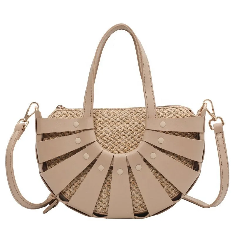 Wholesale Fashion Straw Summer Beach Handbags for Girls Cross Shoulder Half Round Bag Purses Women Bags New
Wholesale Fashion Straw Summer Beach Handbags for Girls Cross Shoulder Half Round Bag Purses Women Bags New