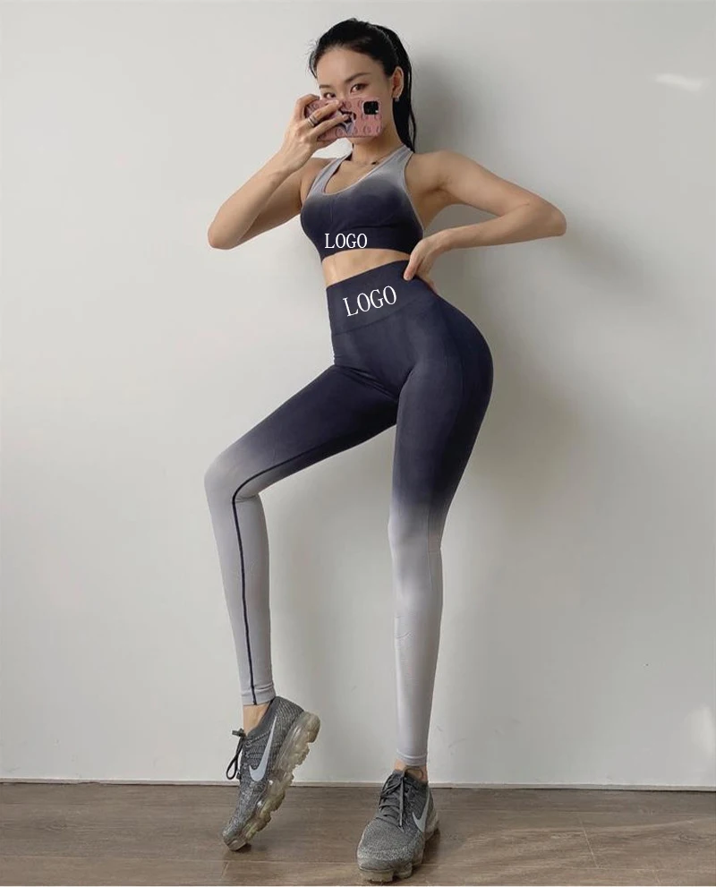 Four Way Stretch Active Wear Seamless Sports Bra And Butt Yoga Pants Ladies Breathable 2 Piece Ombre Yoga Set
Four Way Stretch Active Wear Seamless Sports Bra And Butt Yoga Pants Ladies Breathable 2 Piece Ombre Yoga Set