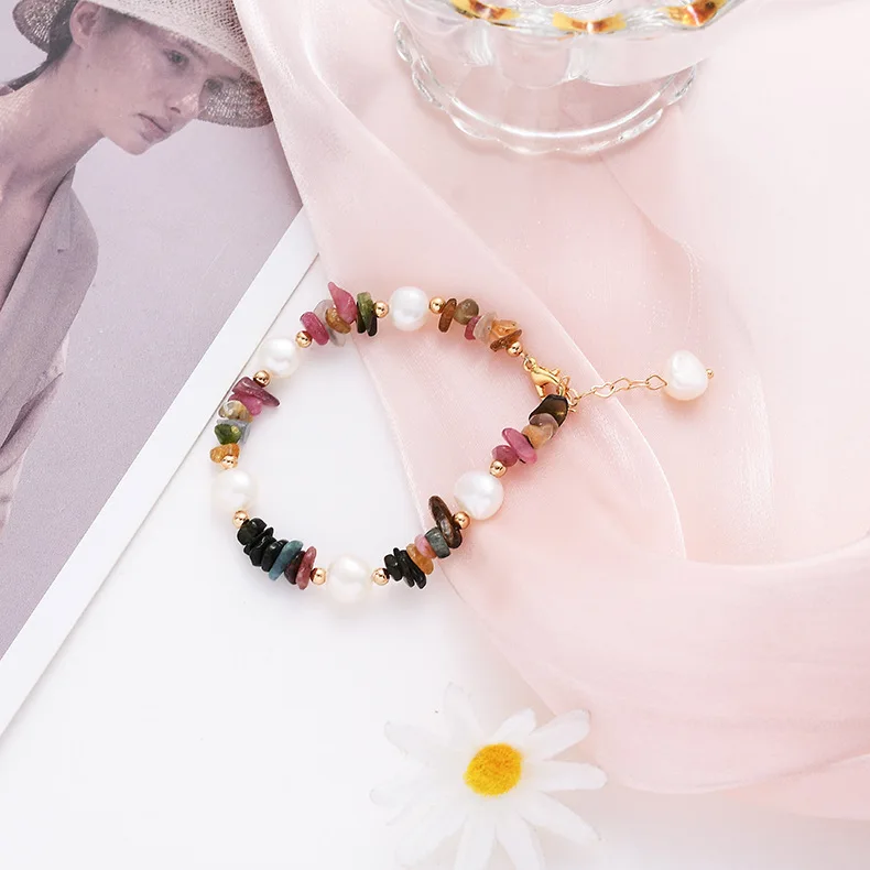 Korea Amethyst crystal bracelet Fashion Freshwater Pearl custom Bracelet Plated 14K Gold Adjustable gravel bead bracelet women
Korea Amethyst crystal bracelet Fashion Freshwater Pearl custom Bracelet Plated 14K Gold Adjustable gravel bead bracelet women