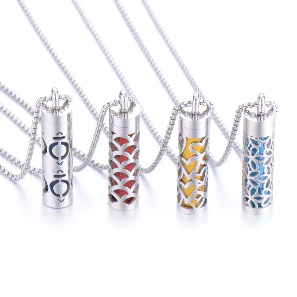 Unique Essential Oil Necklace Stainless Steel Perfume Bottle Aromatherapy Diffuser Pendant Necklace For Women
Unique Essential Oil Necklace Stainless Steel Perfume Bottle Aromatherapy Diffuser Pendant Necklace For Women
