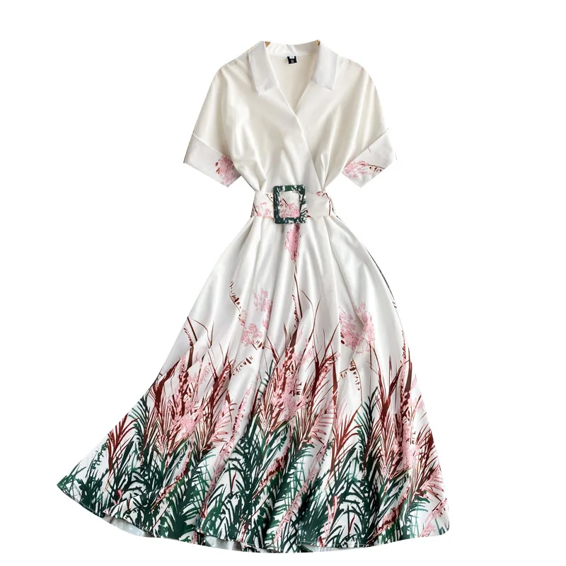 Top Fashion Turn-down Collar Temperament Slim In Long Paragraph Designer Print Dresses, Picture show
Top Fashion Turn-down Collar Temperament Slim In Long Paragraph Designer Print Dresses, Picture show