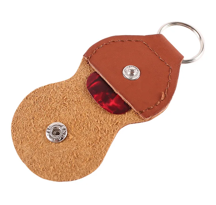 PU Leather Guitar Pick Holder with Key Ring Accept Custom Logo, Black, brown,green, red
PU Leather Guitar Pick Holder with Key Ring Accept Custom Logo, Black, brown,green, red