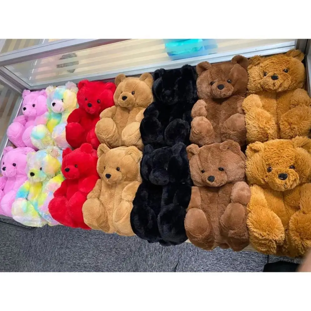 wholesale Lovely plush slipper animals cheap custom bedroom animal rainbow kids large teddy bear fur slipper adult for women
wholesale Lovely plush slipper animals cheap custom bedroom animal rainbow kids large teddy bear fur slipper adult for women