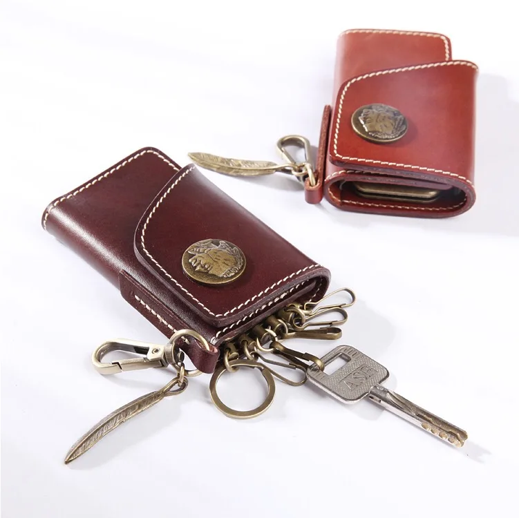 Luxury Brass Genuine Leather Car Key Card Holder Keychain Wallet Key Chain Wallet Key Purse
Luxury Brass Genuine Leather Car Key Card Holder Keychain Wallet Key Chain Wallet Key Purse