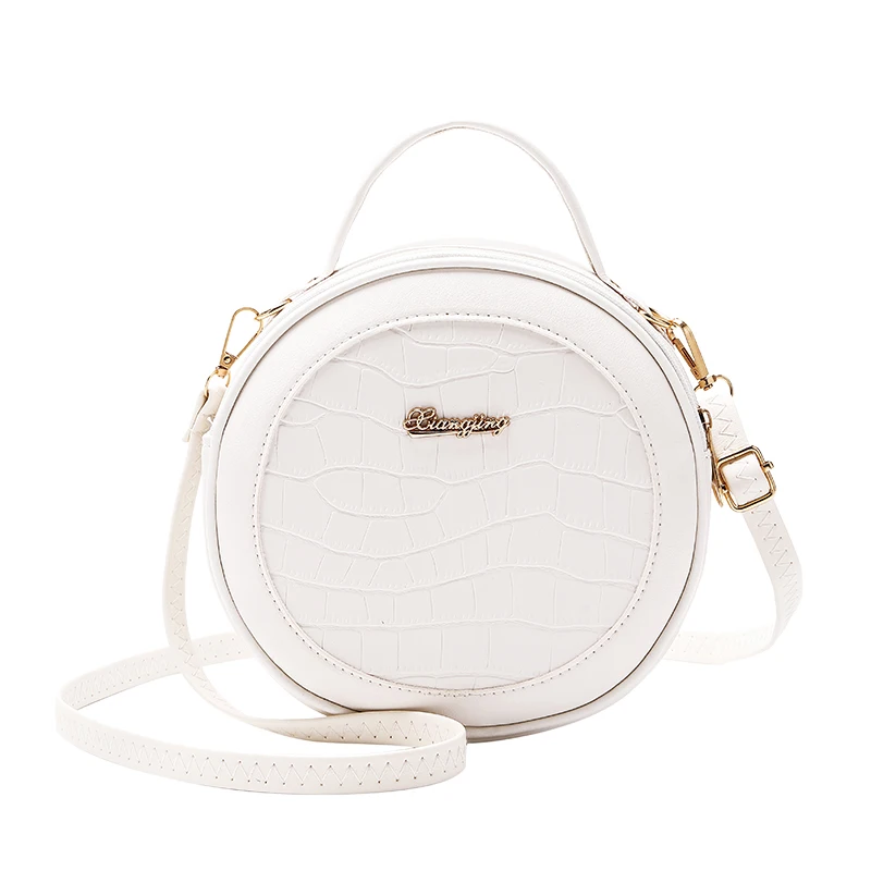 Small round bag one shoulder trendy fashion trendy stone grain slant across female designer purse handbag, Photo
Small round bag one shoulder trendy fashion trendy stone grain slant across female designer purse handbag, Photo