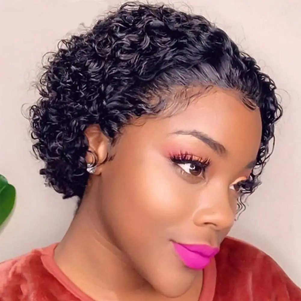 Pixie Cut Curly 4x4 Lace Closure Wig Natural Brazilian Short Curly Bob Human Hair Wigs for Black Women 130% Densityl
Pixie Cut Curly 4x4 Lace Closure Wig Natural Brazilian Short Curly Bob Human Hair Wigs for Black Women 130% Densityl