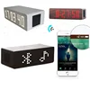 Wood Shell Clock Bluetooth Sspeaker Fashion Wooden Speaker Alarm Digital Clock Retro Clock