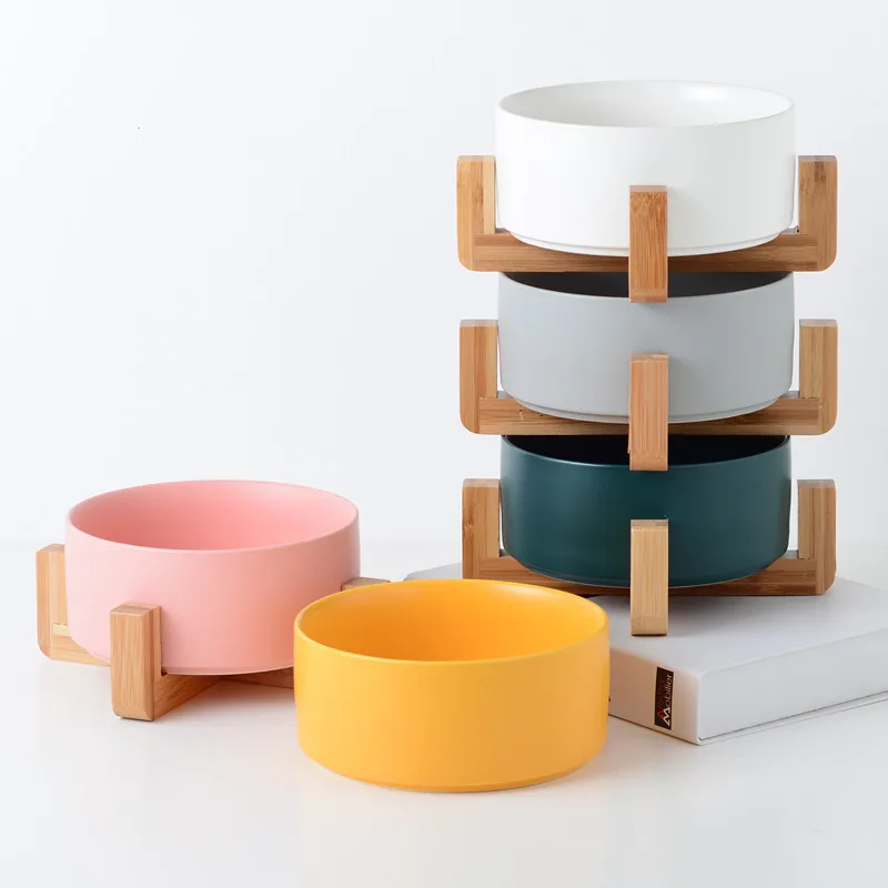 2021 Hot Sale Ceramic Pet Bowl With Wood Stand Portable Pet Feeder Dog Cat Water Bowl Food Bowl Anti-Over Raised Cat Feeder
2021 Hot Sale Ceramic Pet Bowl With Wood Stand Portable Pet Feeder Dog Cat Water Bowl Food Bowl Anti-Over Raised Cat Feeder