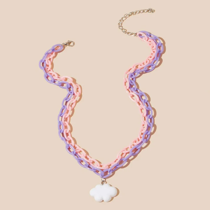 2021 New Trendy Acrylic Cloud Double Layered Necklaces for Women Bijoux Jewelry Wholesale, As picture shows
2021 New Trendy Acrylic Cloud Double Layered Necklaces for Women Bijoux Jewelry Wholesale, As picture shows
