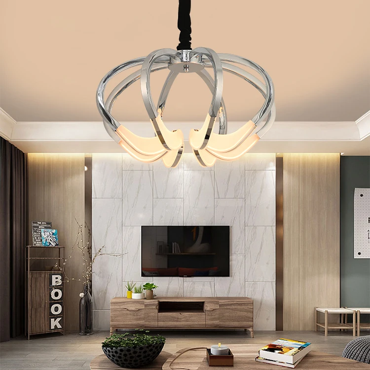 China Factory Modern Handmade Indoor Living Room Hotel Acrylic Chandeliers Lights Led Chandelier Light