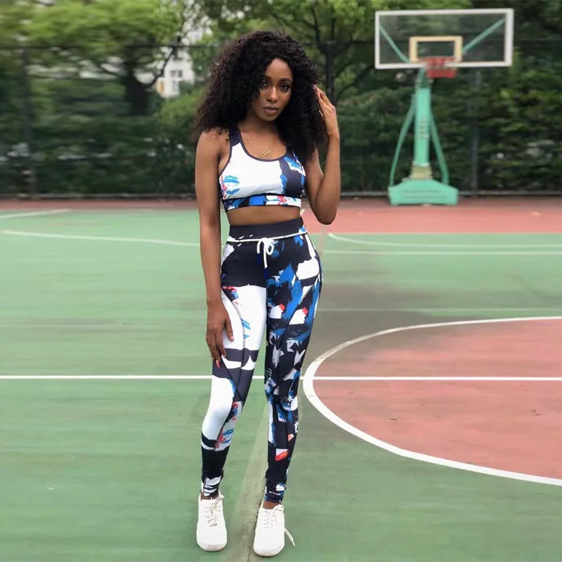Sports Style Women's 2 Piece Printed Workout Set Crop Tank Top Leggings Set Yoga Jogging Suit
Sports Style Women's 2 Piece Printed Workout Set Crop Tank Top Leggings Set Yoga Jogging Suit