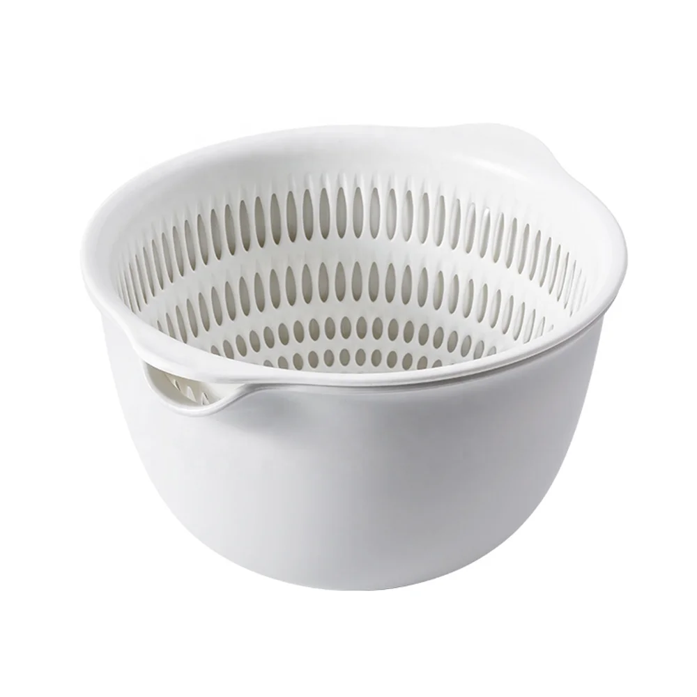 2 Tier Durable Plastic Vegetable Storage Colander Sieve Fruit Basin Strainer Basket for Kitchen 
2 Tier Durable Plastic Vegetable Storage Colander Sieve Fruit Basin Strainer Basket for Kitchen