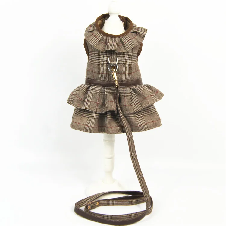 Wholesale Pet Products Apparel Plaid Breathable Cat Puppy Dog Dress Harness Vest with Leash Lead, Brown
Wholesale Pet Products Apparel Plaid Breathable Cat Puppy Dog Dress Harness Vest with Leash Lead, Brown