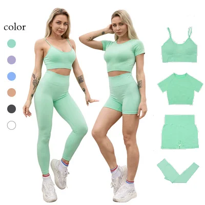 Solid color seamless yoga suit 2-piece workout sports bra with high waist shorts and 2pcs yoga set seamless women gym fitness
Solid color seamless yoga suit 2-piece workout sports bra with high waist shorts and 2pcs yoga set seamless women gym fitness