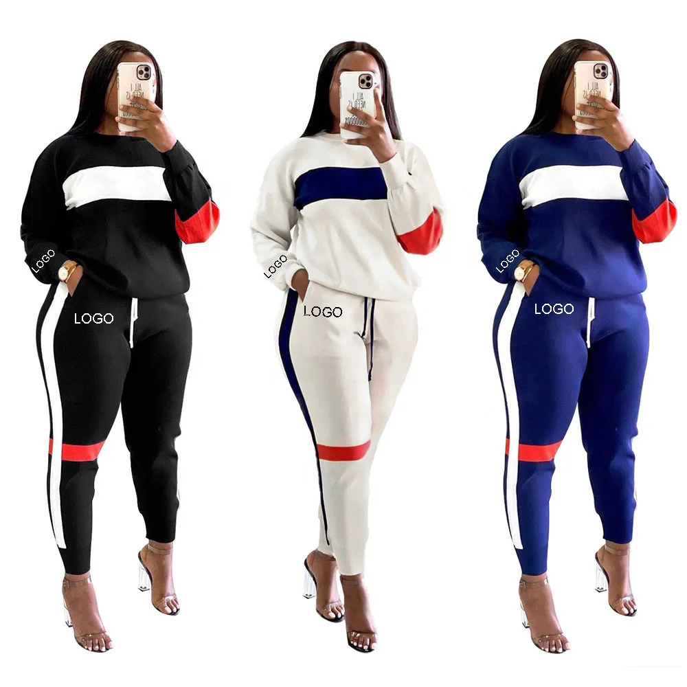 3XL Wholesale women's joggers pants two piece pants set solid patchwork long sleeves crew neck Sweatsuit Set Women Tracksuit
3XL Wholesale women's joggers pants two piece pants set solid patchwork long sleeves crew neck Sweatsuit Set Women Tracksuit