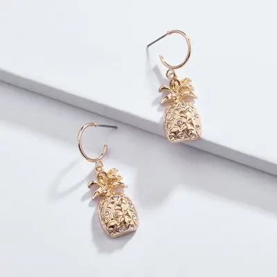 New Arrival Top Selling Good Quality Fashion Alloy Copper Plant Pineapple Temperament Simple Personality Jewelry Earrings Trendy
New Arrival Top Selling Good Quality Fashion Alloy Copper Plant Pineapple Temperament Simple Personality Jewelry Earrings Trendy