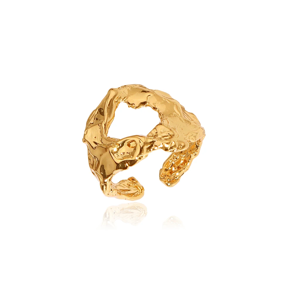 Fukarni 5.4 Gram Irregular Magma Lava 925 Sterling Silver Gold Plated Adjustable Rings for Women KR031
Fukarni 5.4 Gram Irregular Magma Lava 925 Sterling Silver Gold Plated Adjustable Rings for Women KR031