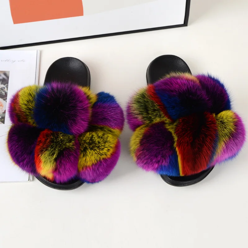 Customize 100% handmade Real Fox Fur Ball Slippers Fluffy Luxury Genuine Fox Fur Pom Pom Slides Wholesale, Customized color
Customize 100% handmade Real Fox Fur Ball Slippers Fluffy Luxury Genuine Fox Fur Pom Pom Slides Wholesale, Customized color
